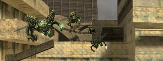 A group of Drones flying forward in Halo 2 Vista.