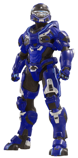Render of the Decimator armor, introduced in the Hammer Storm update.
