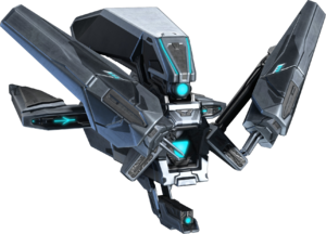 Render of an Aggressor Sentinel from Halo Infinite based on Josh Gregory's works.
