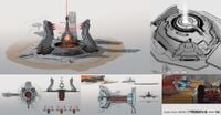 Concept art for what appears to be a particle cannon.