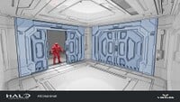 Concept art for the "hub" that connects corridors.