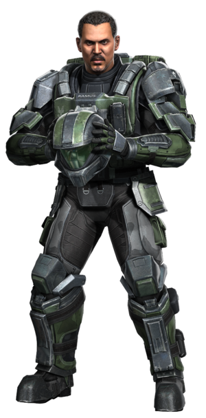 A render of Victor Ramos, as he appears in Halo: Fireteam Raven.