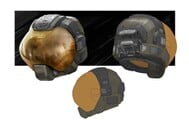 Halo Infinite concept art of the GEN3 Security helmet.