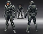 Concept art of GEN3 Mark VII for Halo Infinite.