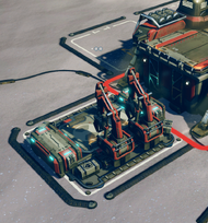 An Advanced Supply Pad attached to an outpost.