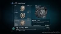The Mark V[B] shoulder plate as seen in the Halo: Reach Beta. The pauldron was redesignated FJ/PARA in the final game.