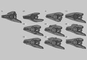 Concept explorations for the beam rifle in Halo 4.