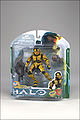 The gold Spartan CQB figure in package.
