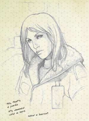 An illustration of Catherine Halsey.