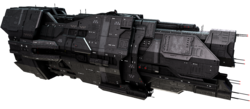 A render of the Valiant-class cruiser modelled by Jared Harris for the fan mod Sins of the Prophets - used in the 2022 Halo Encyclopedia.