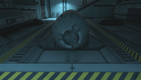 The tip of a slug for Cairo Station's Magnetic Accelerator cannon.