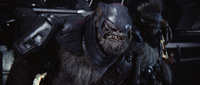 A Rh'tol Captain next to Tartarus in Halo 2: Anniversary.