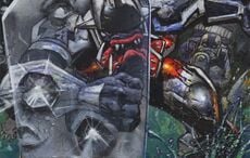 Rtas 'Vadumee wields a point defense gauntlet in the Halo Graphic Novel.