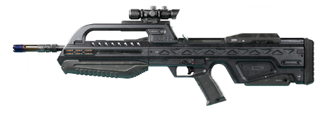 UI asset from Halo: Campaign Evolved of the BR55 battle rifle.