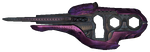 The final in-game profile view of the Covenant Carbine from Halo 2.
