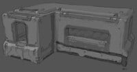 Concept art of a building Forge object.