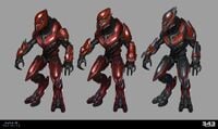 Concept art of the Banished Special Operations Sangheili for Halo Infinite.