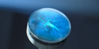 Cortana's data crystal chip in Halo: The Television Series.