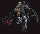 An exoskeleton piloted by Decimus.