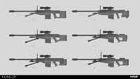 Early concept revisions for the weapon.