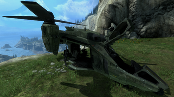 A screenshot of a UH-144 Falcon on Forge World.
