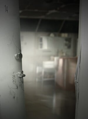 A photo of Benjamin Giraud's flat after it was ransacked.