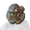 Defiler helmet, a Flood infected Mark V(B) helmet, in Halo Infinite.