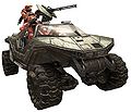 The Warthog as it appears in Halo 3, crewed by three Spartans.