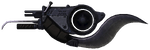 An in-game left-side view of the Brute Shot from Halo 3.