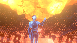 The Weapon destroys Site Novem's flame-bore. From Halo Infinite campaign level Excavation Site.