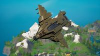 A D77 being used as a glider in Fortnite.