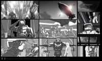 Storyboards of the final cutscene.
