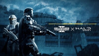 Keyart for the Helldivers x Halo ODST Legendary Warbond.