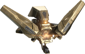 Render of an Aggressor Sentinel Eliminator from Halo Infinite based on Josh Gregory's works.