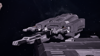 The M870 Rampart point defense gun on the UNSC Burden of Proof in Halo: Campaign Evolved.