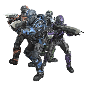 A render of Fireteam Raven, as they appear in Halo: Fireteam Raven.