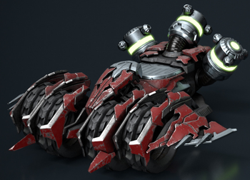 A render of the Methane Wagon model for Halo Wars 2.