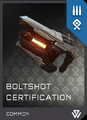 Boltshot - Certification.
