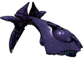 A render of the CPV-class destroyer modelled by Jared Harris for the fan mod Sins of the Prophets - used in the 2022 Halo Encyclopedia.