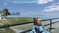 First-person view of the Closed Fist in Halo 5: Guardians.