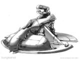 Halo: Combat Evolved concept art by Shi Kai Wang, bearing heavy resemblance to the Brute Tank.