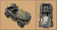 The Warthog from early in Halo Wars' development.