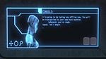 A terminal showing an exchange between Cortana and Halsey.
