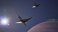 A pair of quadwings fly overhead on Installation 04.