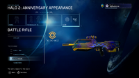 A customized BR55 in the menus of Halo: The Master Chief Collection.