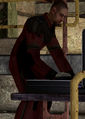 The red UNSC jumpsuit used by personnel at Crow's Nest.