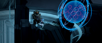 John-117 and Cortana access the Cartographer.