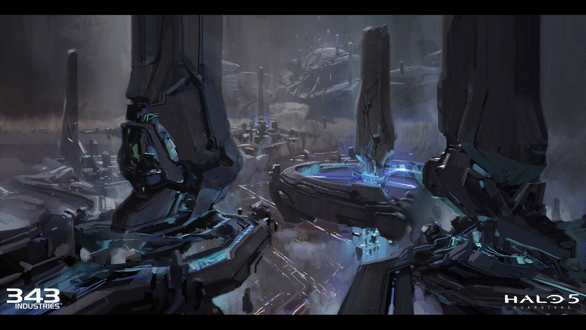 File:H5-ConceptArt-ForerunnerPylons.jpg - Halopedia, the Halo wiki
