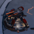 The spike turret upgraded with anti-infantry plasma cannons in Halo Wars 2.