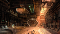 Concept art of the factory interior.